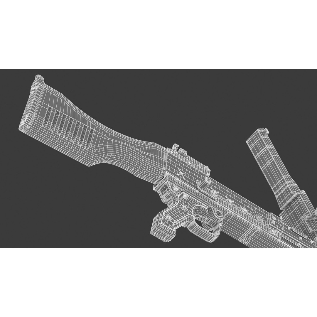 FN MAG Machine Gun 3D Model – High Poly Game Asset, FBX, OBJ, Blender - View 28