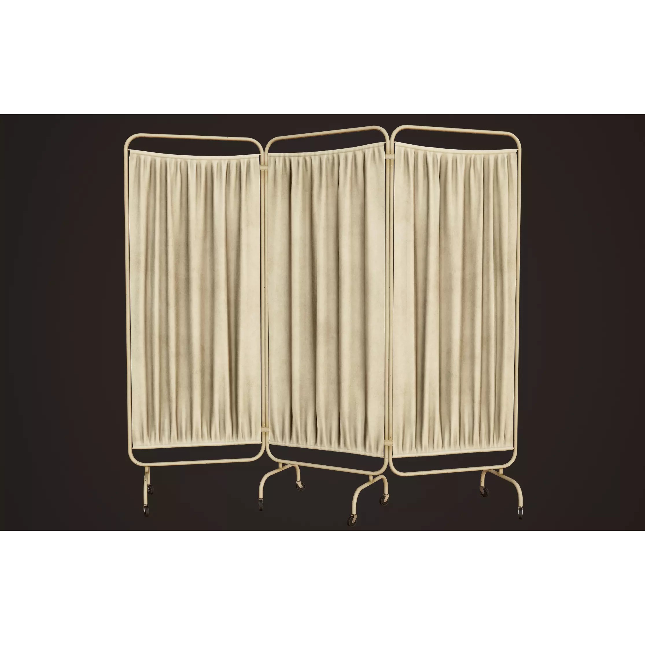 Hospital Room Divider - Low-Poly Game-Ready 3D Model - View 2