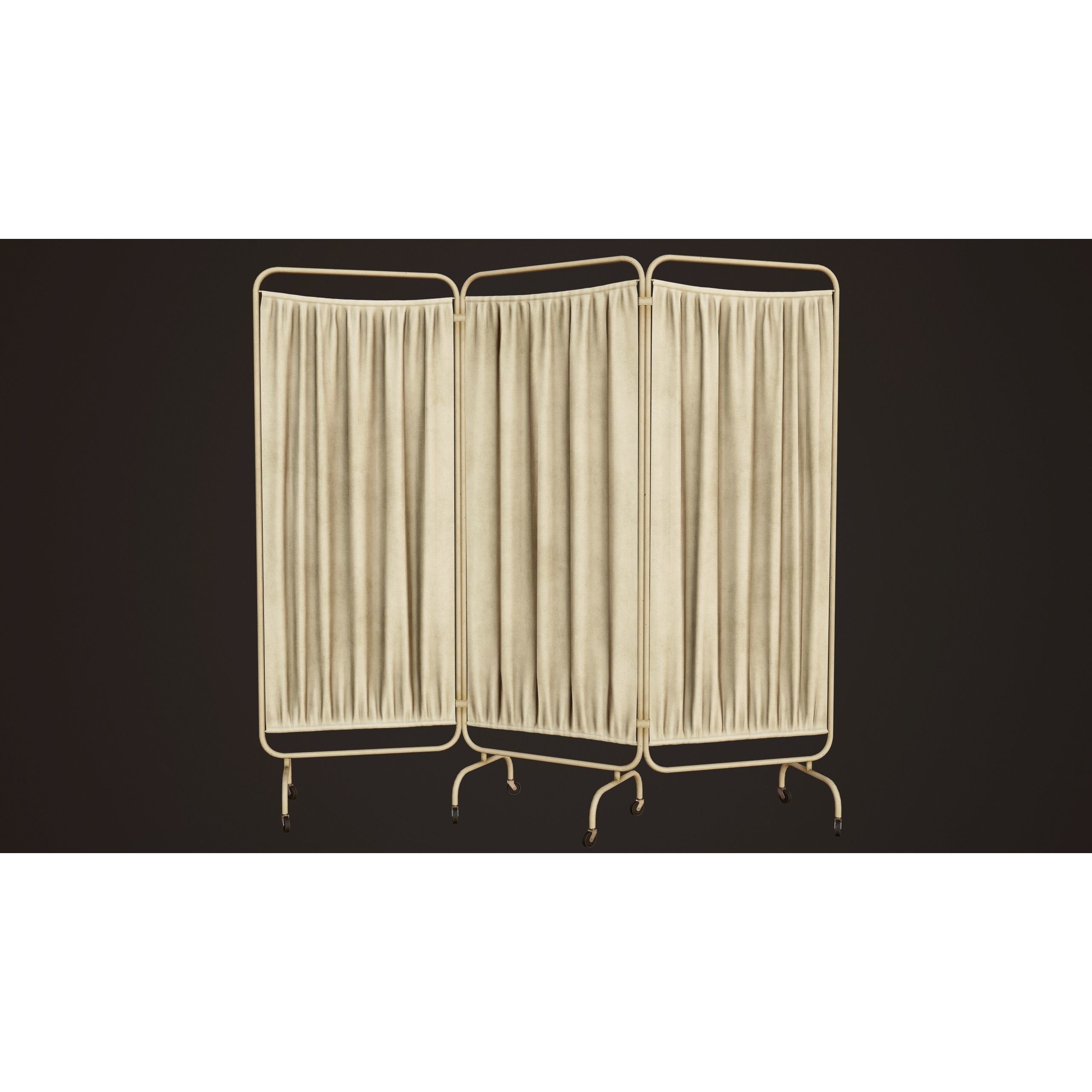 Hospital Room Divider - Low-Poly Game-Ready 3D Model - View 3