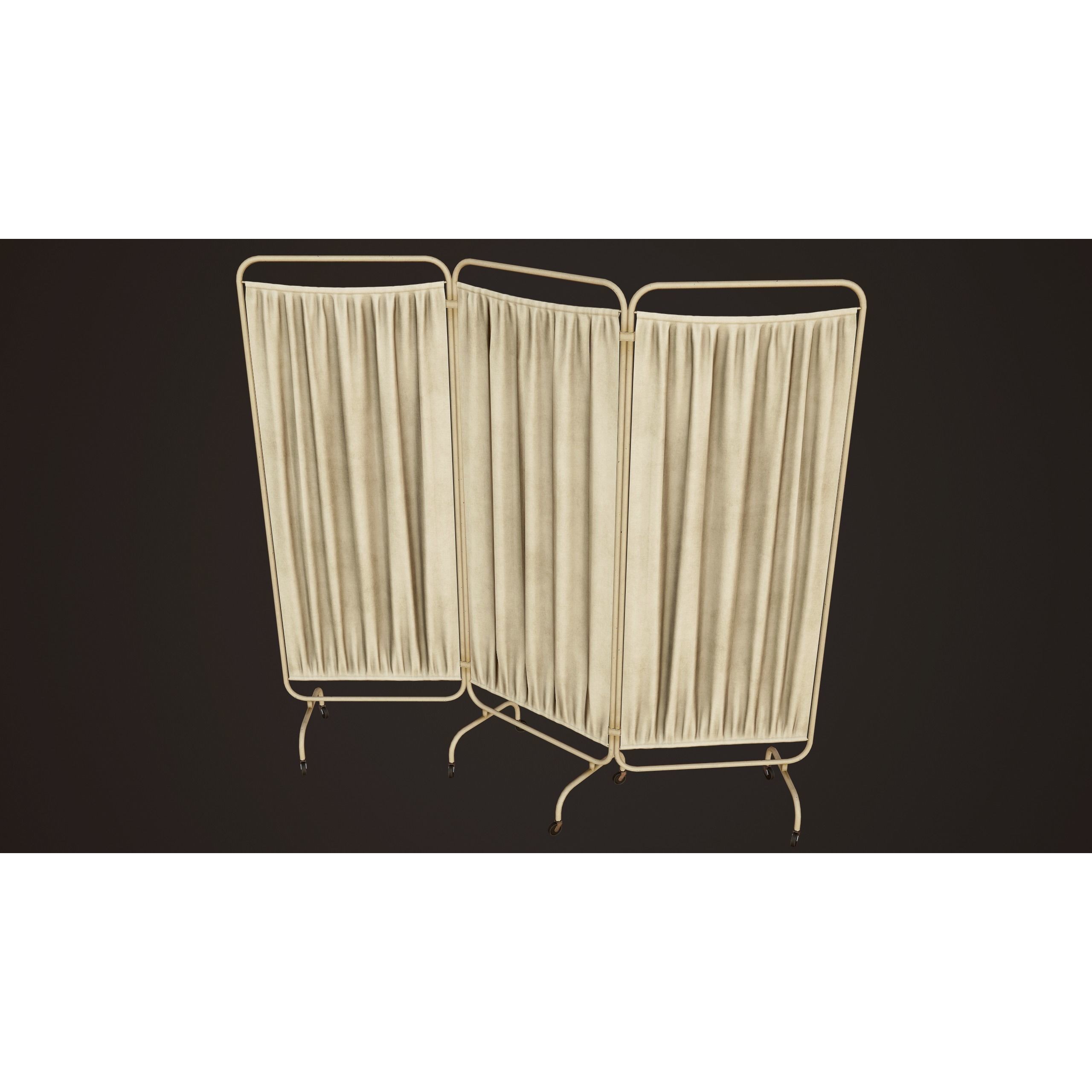 Hospital Room Divider - Low-Poly Game-Ready 3D Model - View 5