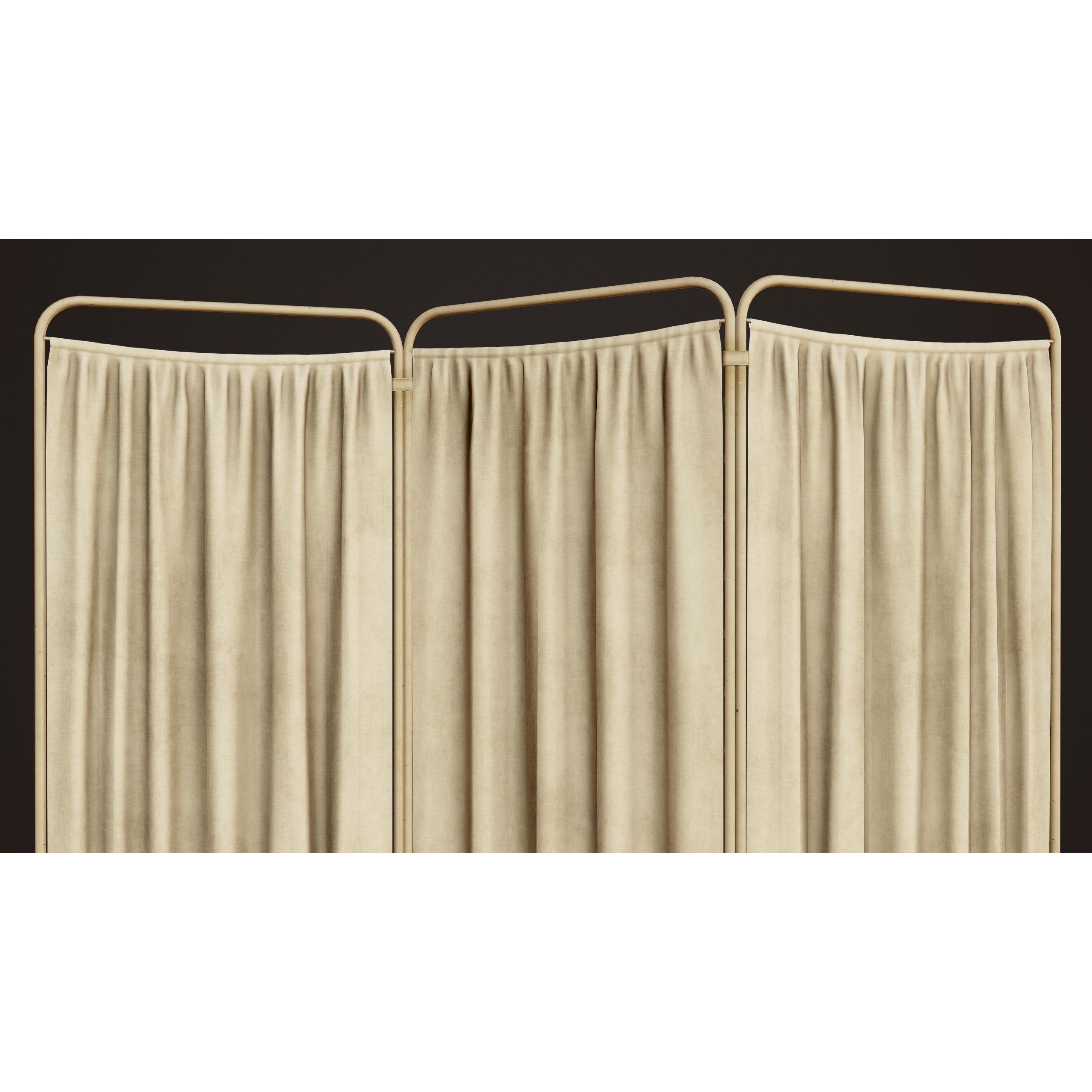 Hospital Room Divider - Low-Poly Game-Ready 3D Model - View 7