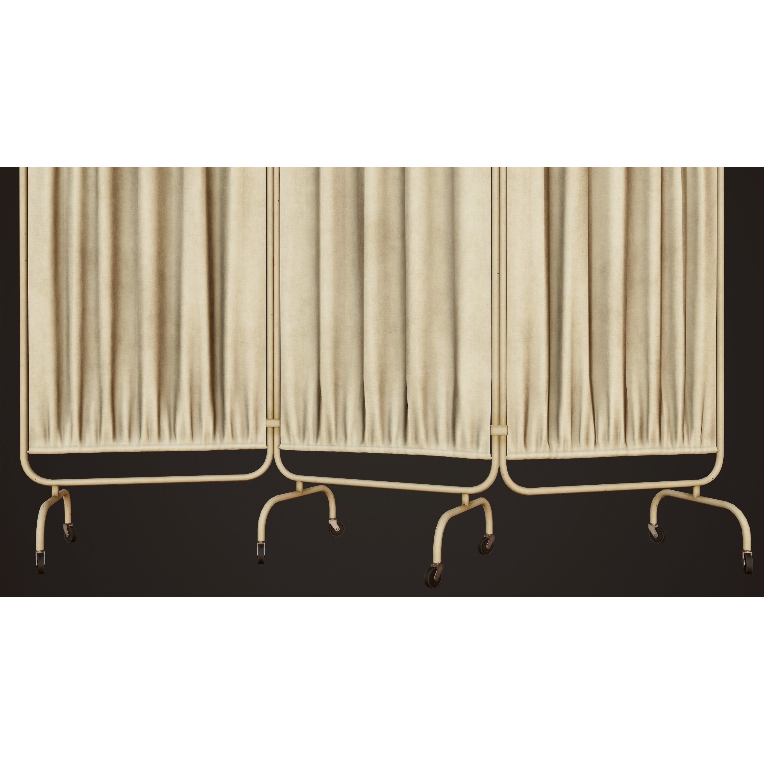 Hospital Room Divider - Low-Poly Game-Ready 3D Model - View 8
