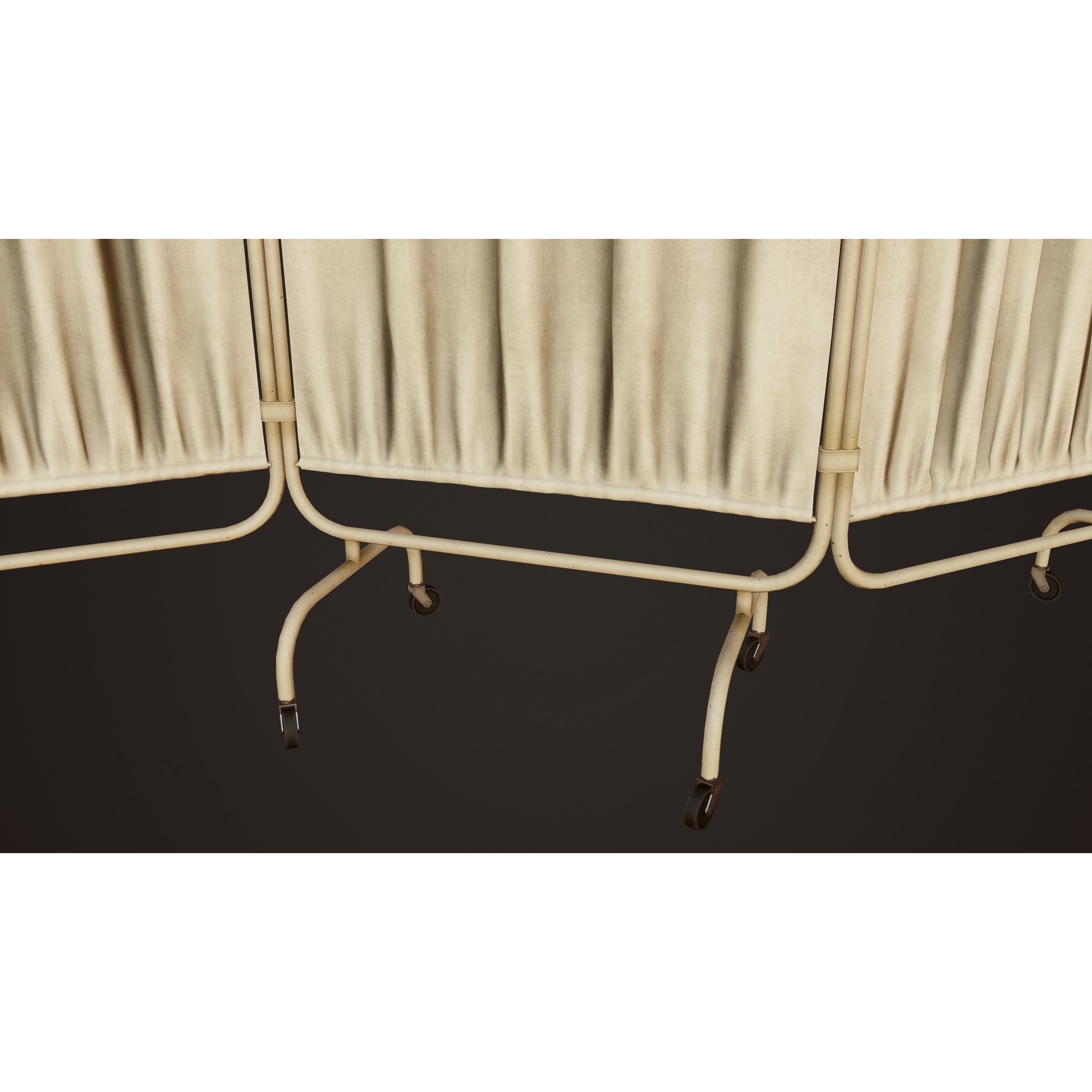 Hospital Room Divider - Low-Poly Game-Ready 3D Model - View 9