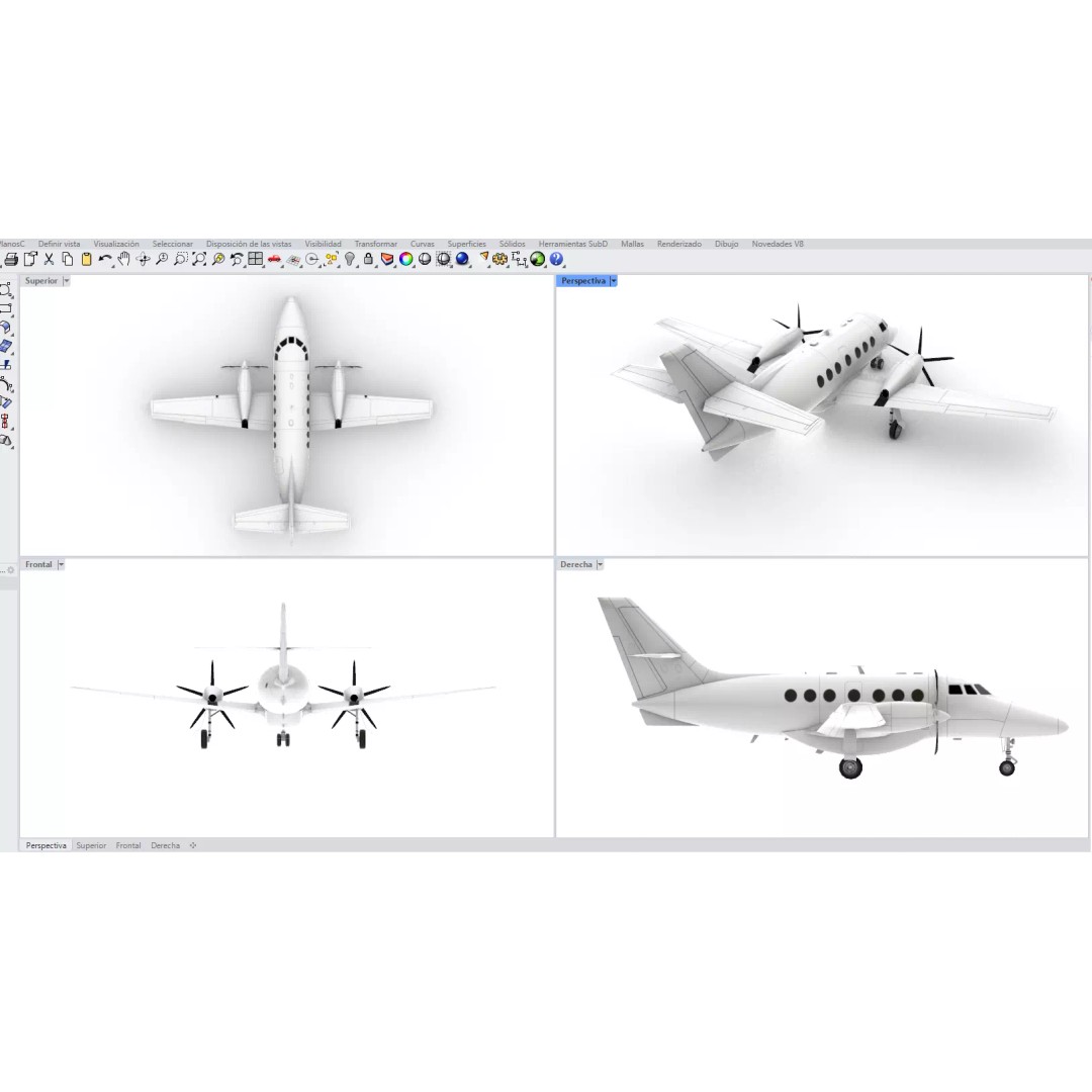 Jetstream 31 3D Model – Low Poly Aircraft for Game Assets, FBX