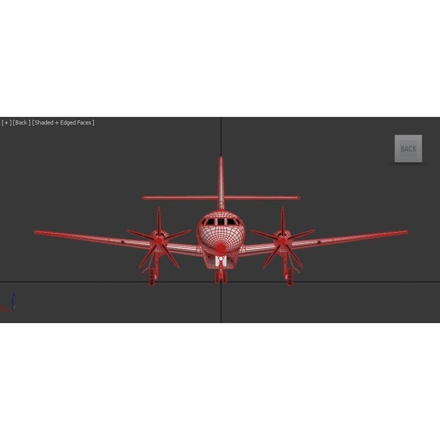 Jetstream 31 3D Model – Low Poly Aircraft for Game Assets, FBX - View 8