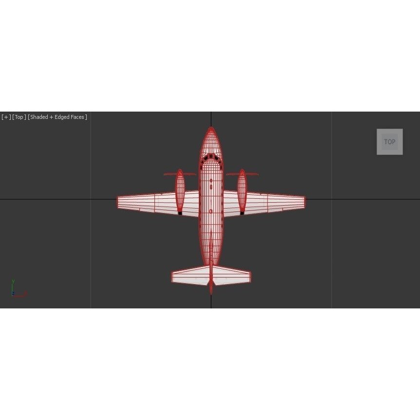 Jetstream 31 3D Model – Low Poly Aircraft for Game Assets, FBX - View 9