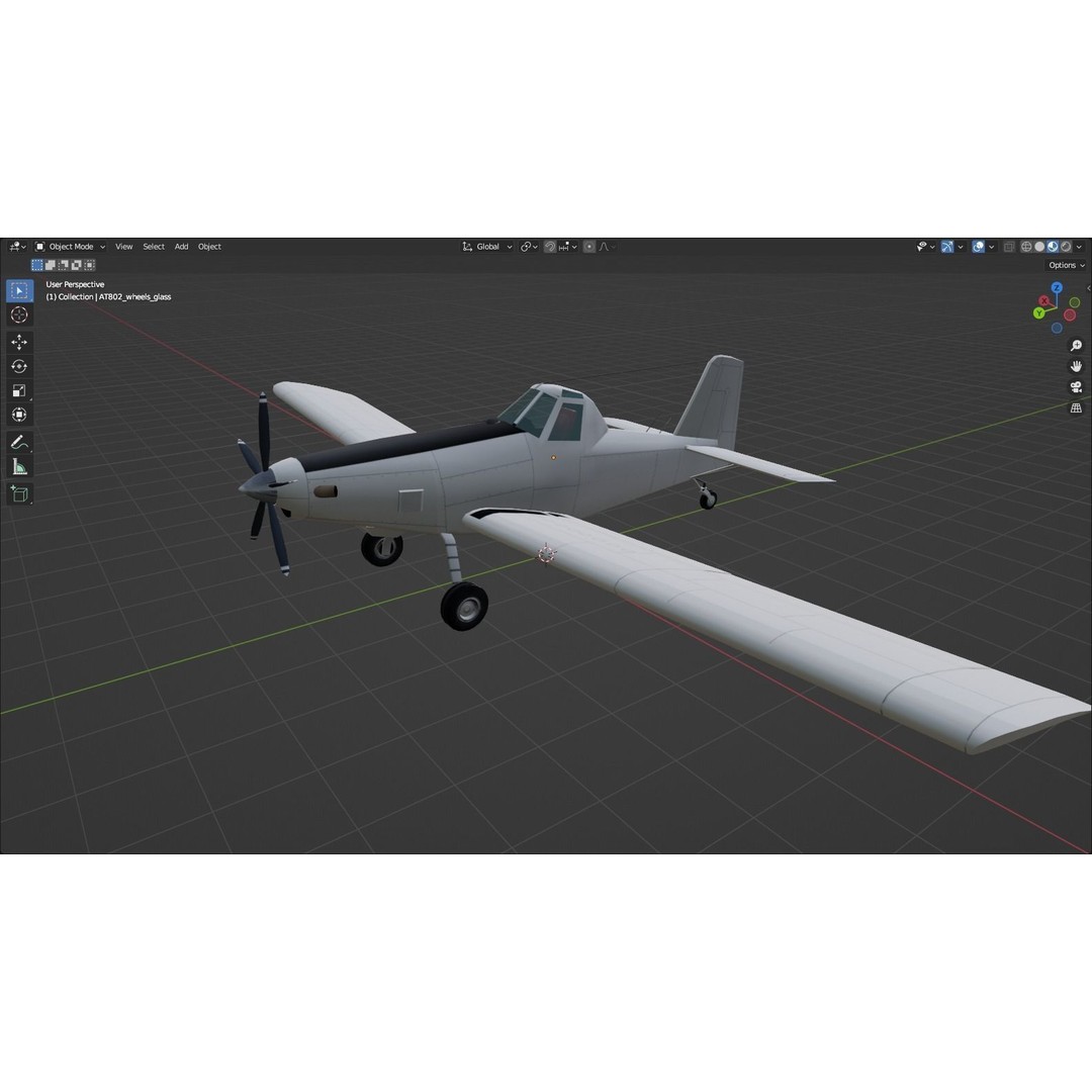 Airtractor AT802 3D Model – Low Poly Static Aircraft for Simulators