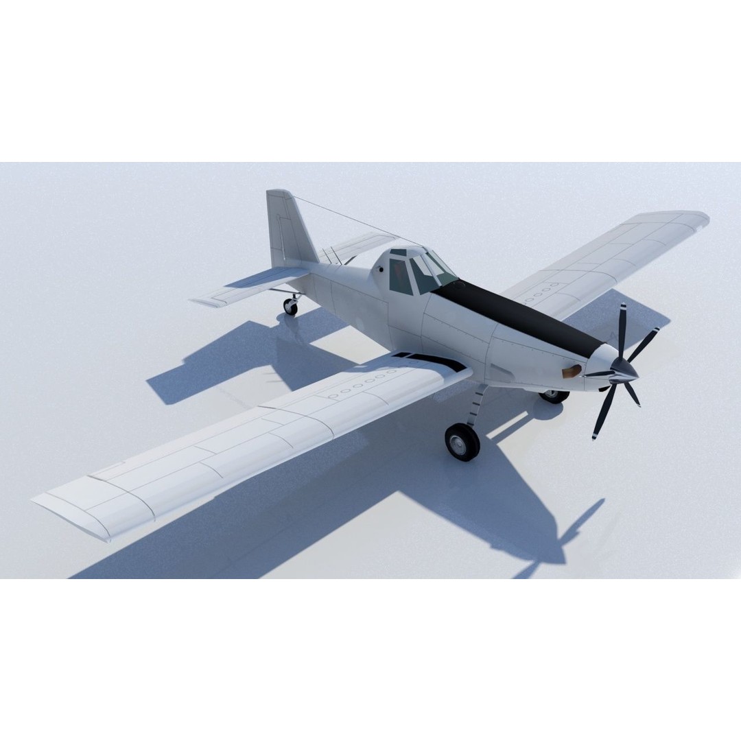 Airtractor AT802 3D Model – Low Poly Static Aircraft for Simulators - View 11