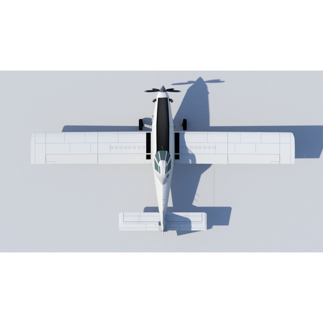 Airtractor AT802 3D Model – Low Poly Static Aircraft for Simulators - View 15