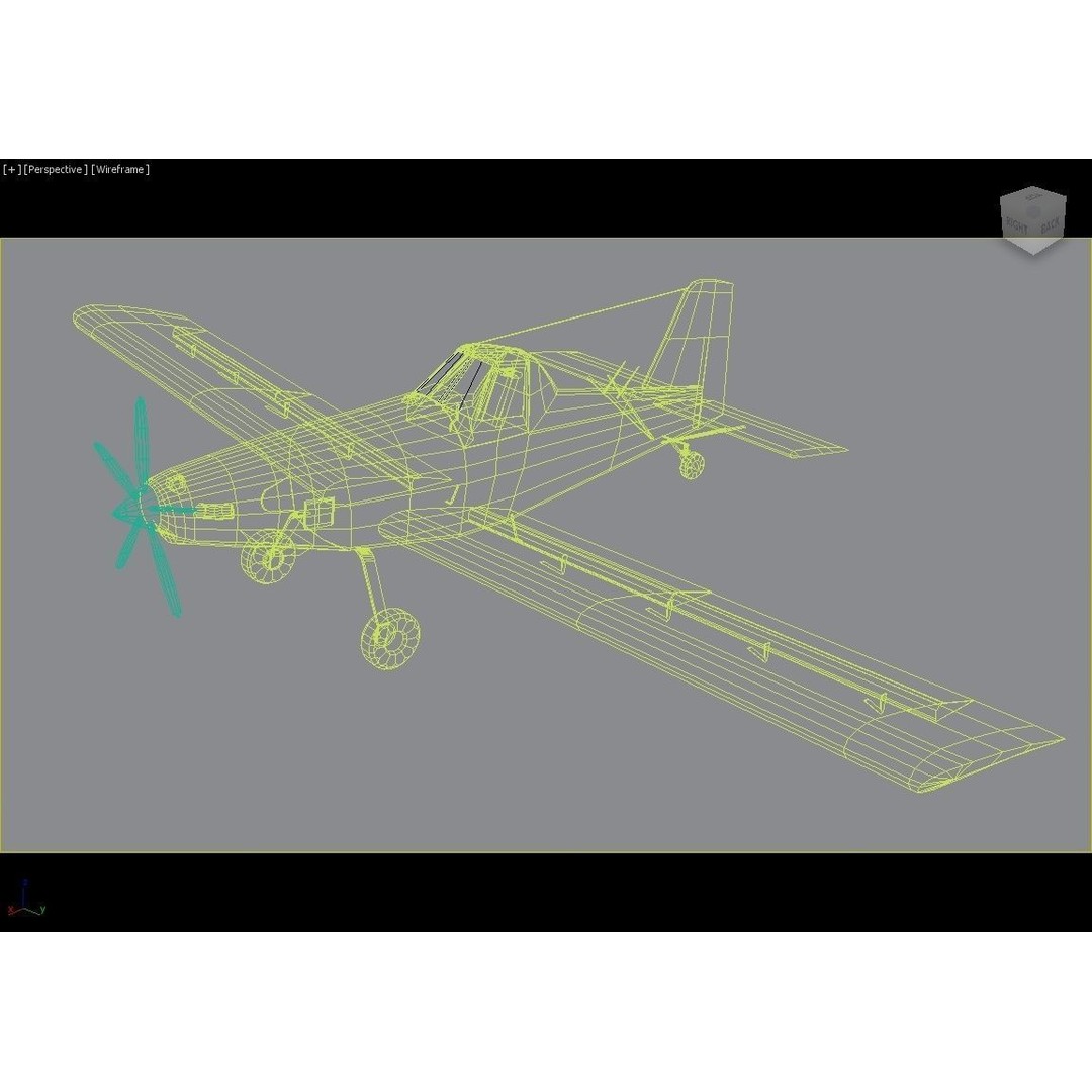Airtractor AT802 3D Model – Low Poly Static Aircraft for Simulators - View 16