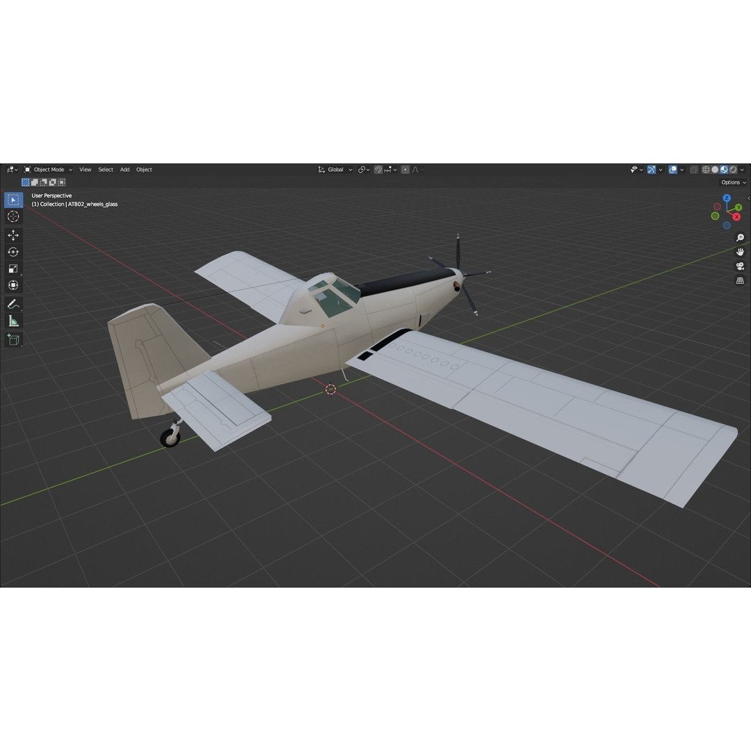 Airtractor AT802 3D Model – Low Poly Static Aircraft for Simulators - View 17
