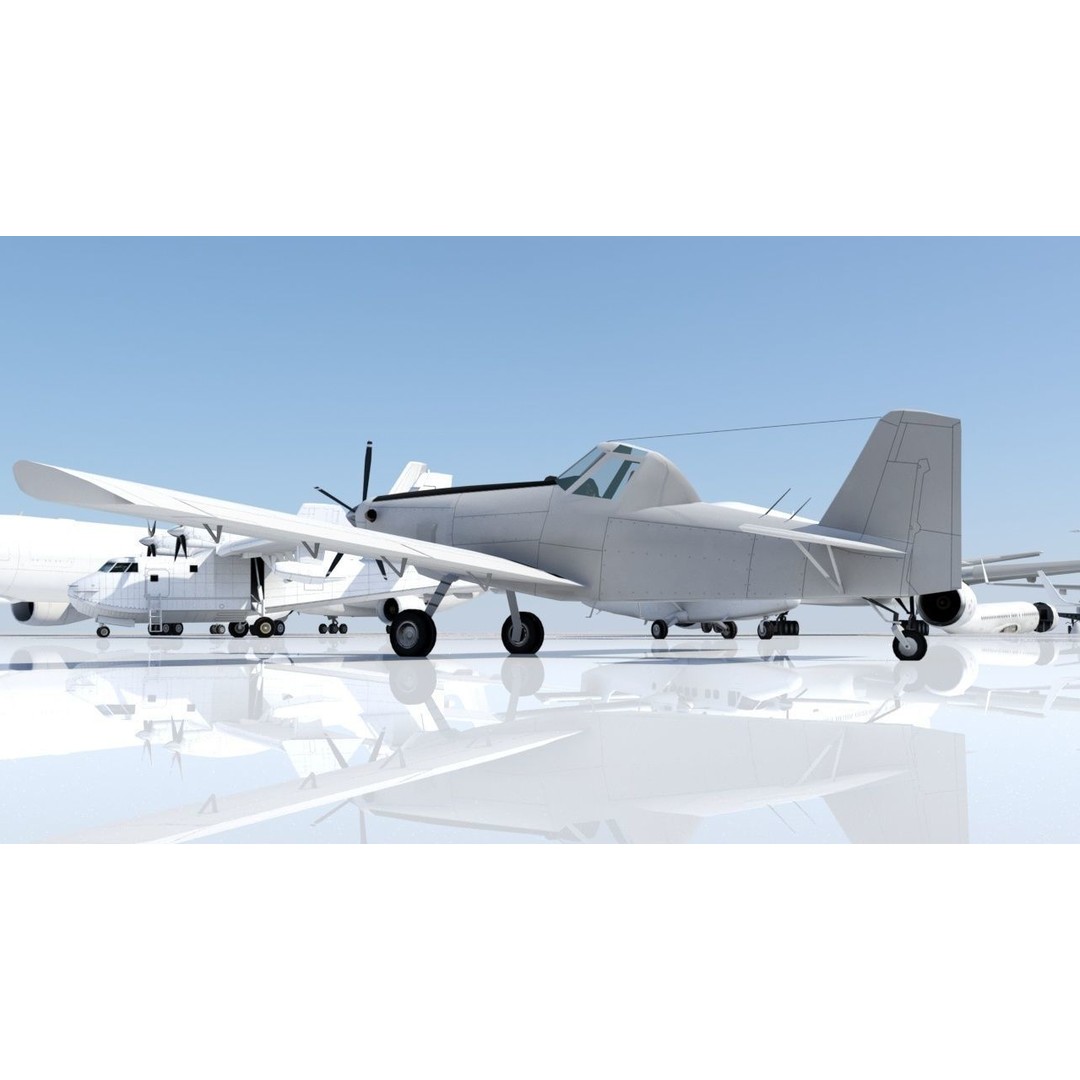 Airtractor AT802 3D Model – Low Poly Static Aircraft for Simulators - View 3
