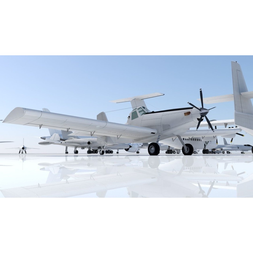 Airtractor AT802 3D Model – Low Poly Static Aircraft for Simulators - View 4