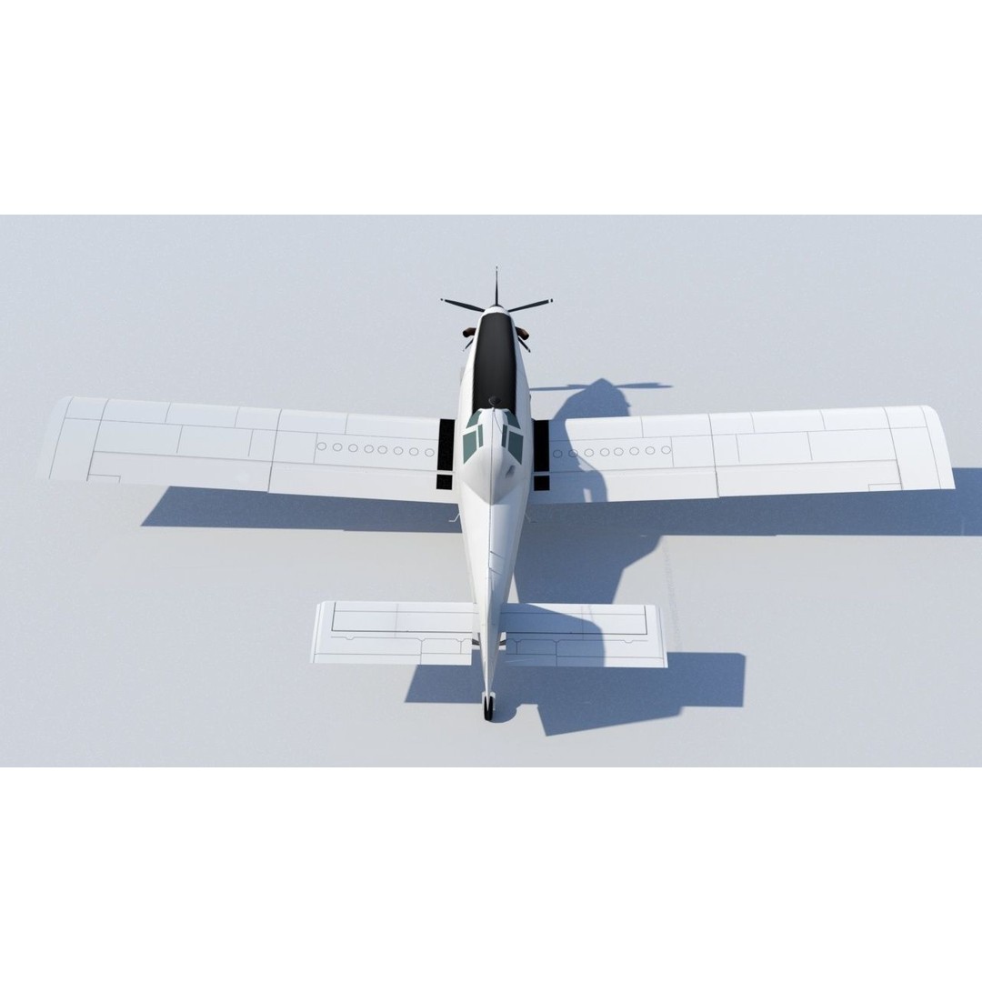 Airtractor AT802 3D Model – Low Poly Static Aircraft for Simulators - View 8
