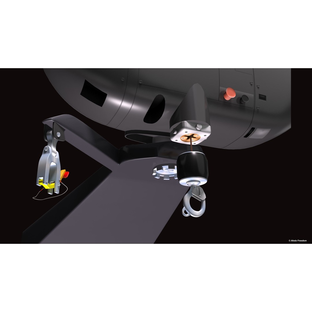 Helicopter Hoist 3D Model – Medium Polygon Aircraft Part, FBX, OBJ - View 4