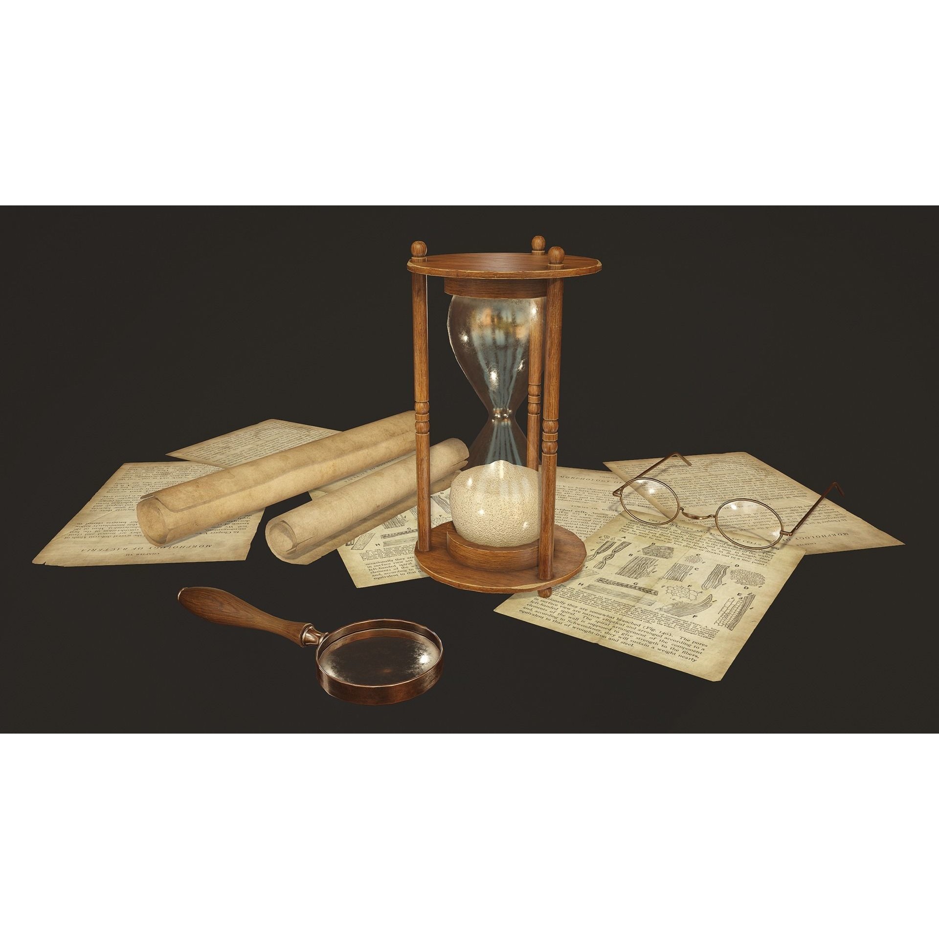 Victorian Laboratory Props Pack - Low-Poly Game-Ready 3D Model - View 13