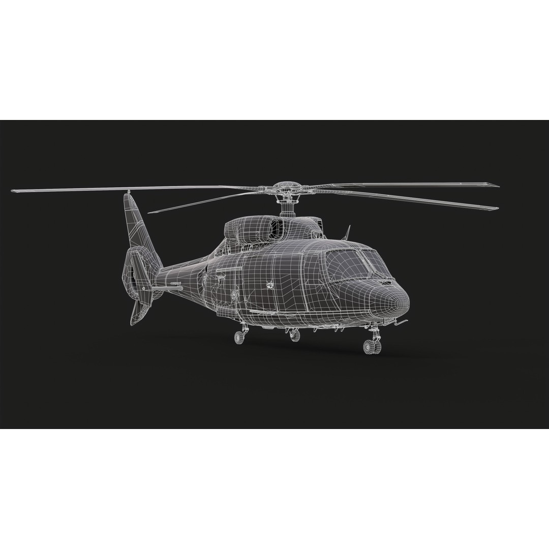 Military Helicopter 3D Model – Low Poly Game Asset, FBX, PBR Textures