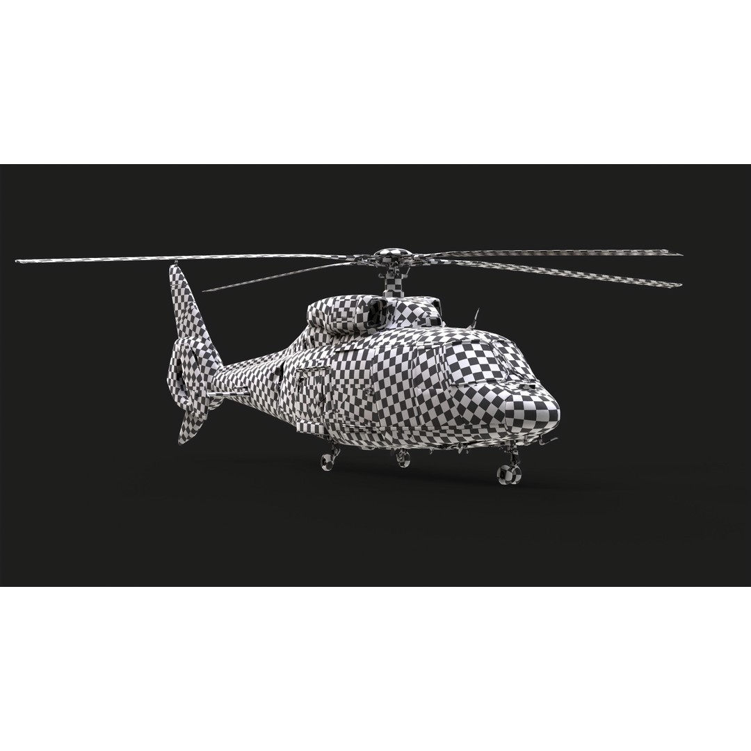 Military Helicopter 3D Model – Low Poly Game Asset, FBX, PBR Textures - View 6