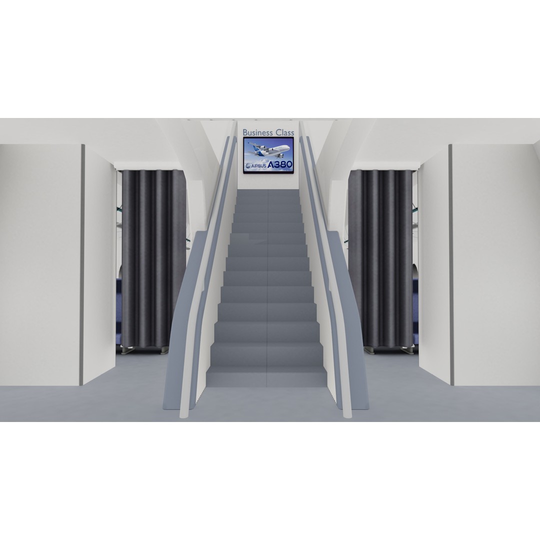 Airbus A380 3D Model – Ultra Realistic Aircraft with Full Interior - View 11