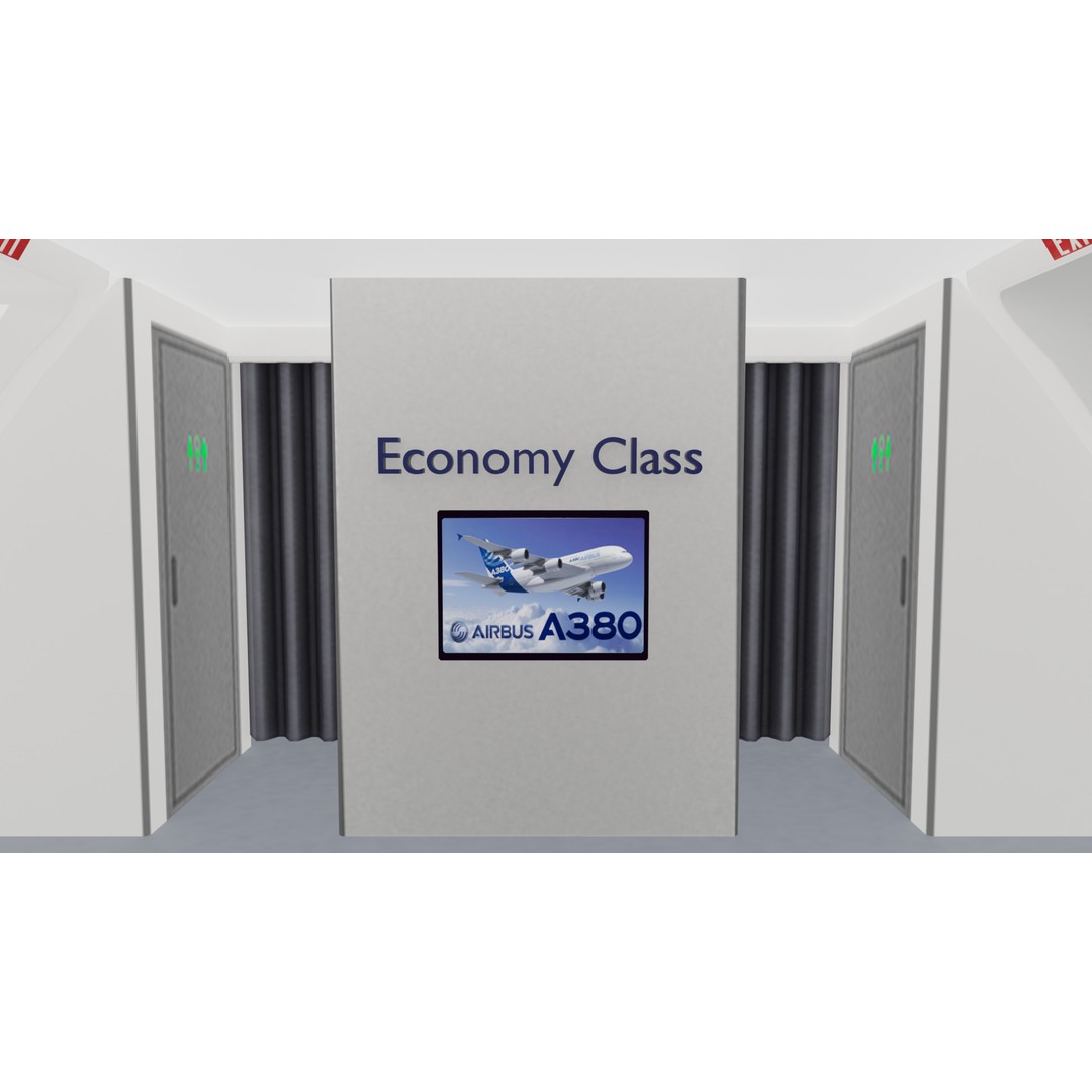 Airbus A380 3D Model – Ultra Realistic Aircraft with Full Interior - View 16