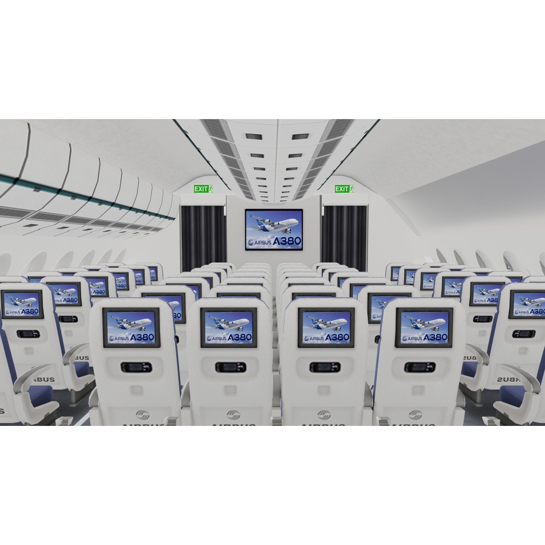 Airbus A380 3D Model – Ultra Realistic Aircraft with Full Interior - View 18