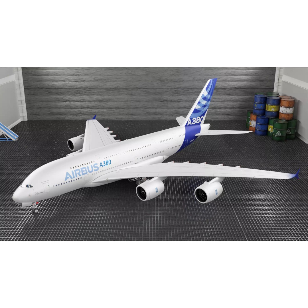 Airbus A380 3D Model – Ultra Realistic Aircraft with Full Interior - View 2