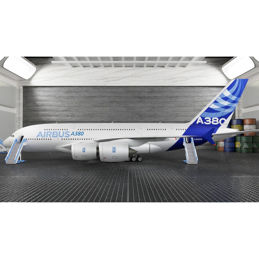 Airbus A380 3D Model – Ultra Realistic Aircraft with Full Interior - View 20