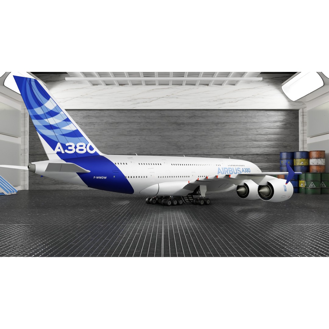 Airbus A380 3D Model – Ultra Realistic Aircraft with Full Interior - View 22