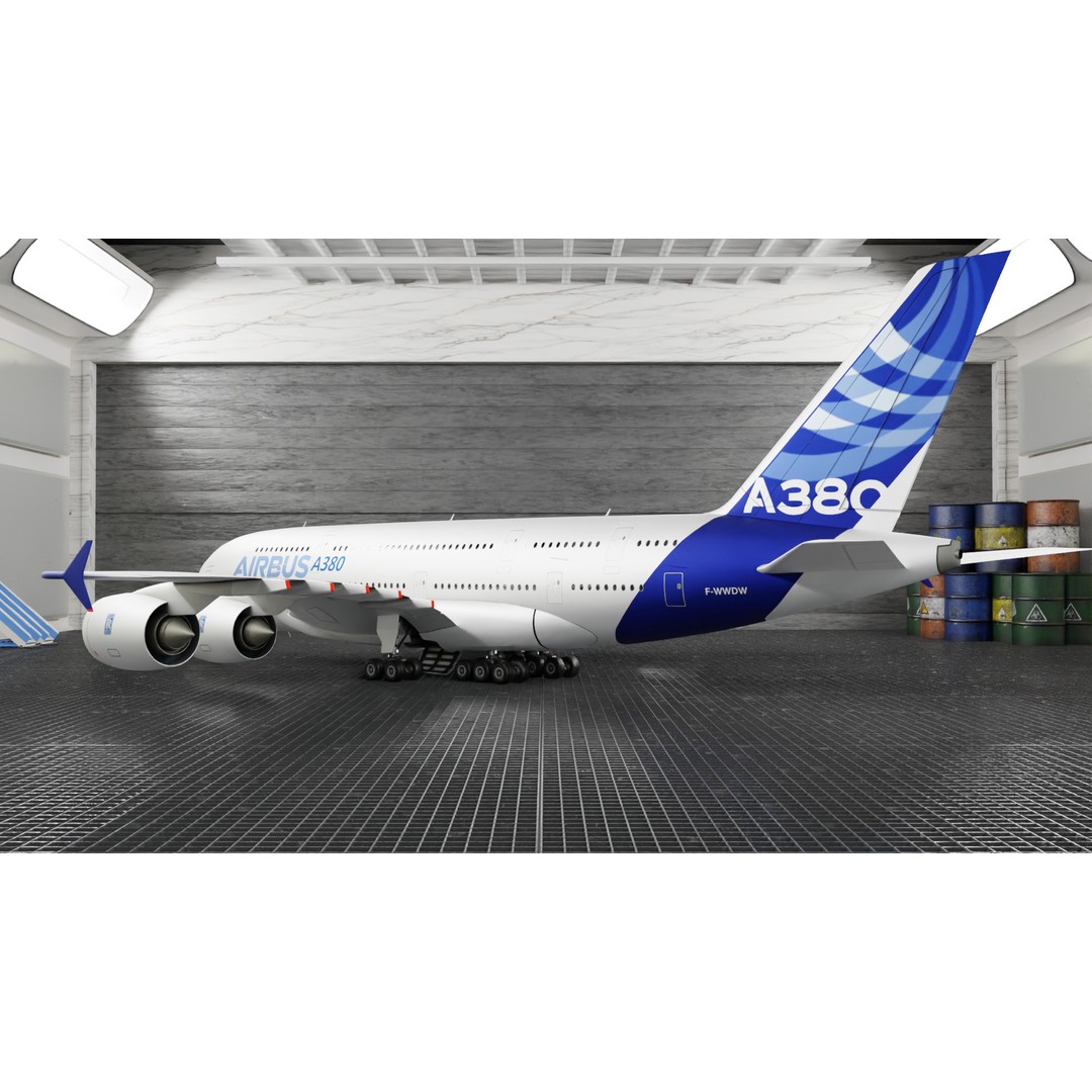 Airbus A380 3D Model – Ultra Realistic Aircraft with Full Interior - View 24