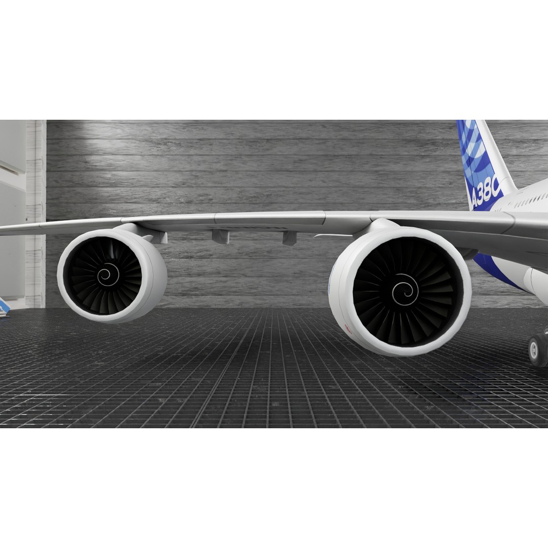 Airbus A380 3D Model – Ultra Realistic Aircraft with Full Interior - View 30