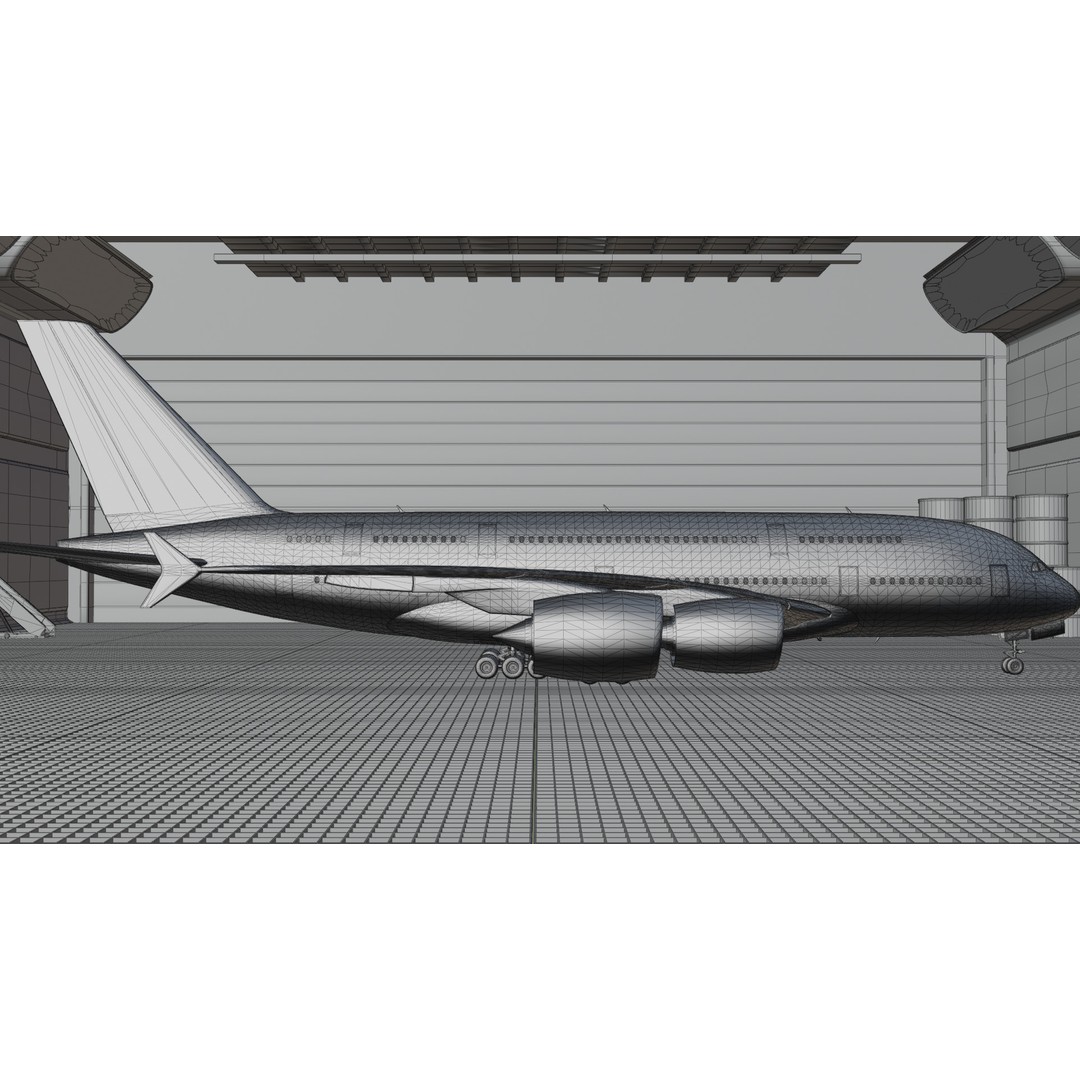 Airbus A380 3D Model – Ultra Realistic Aircraft with Full Interior - View 32