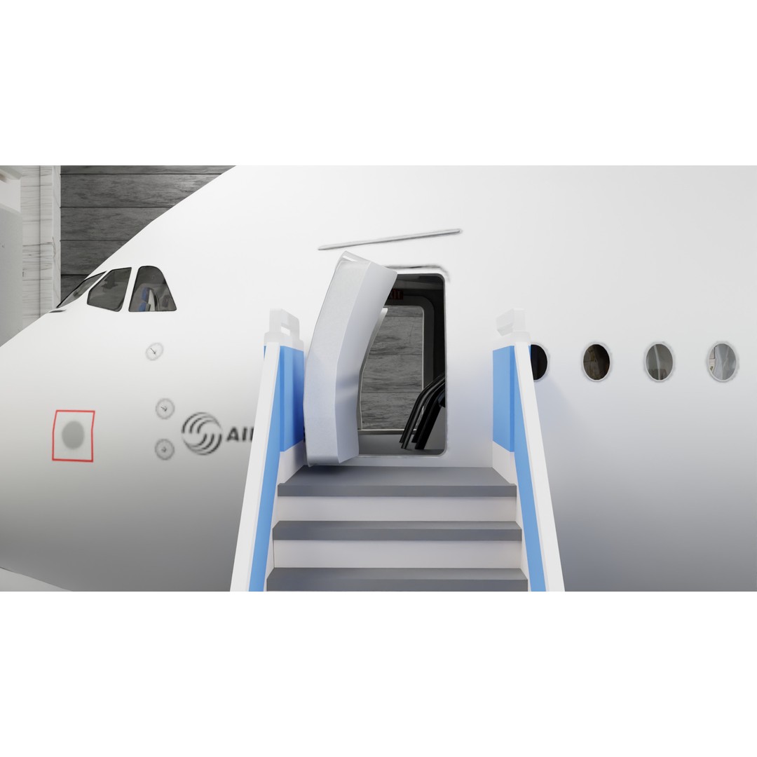 Airbus A380 3D Model – Ultra Realistic Aircraft with Full Interior - View 8