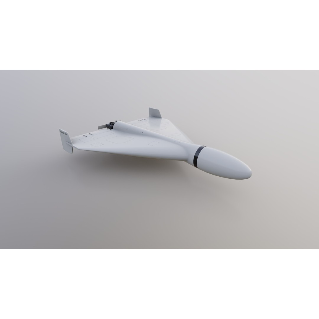 Shahed-136 Drone 3D Model – Low Poly Game Ready Asset, FBX, OBJ - View 15