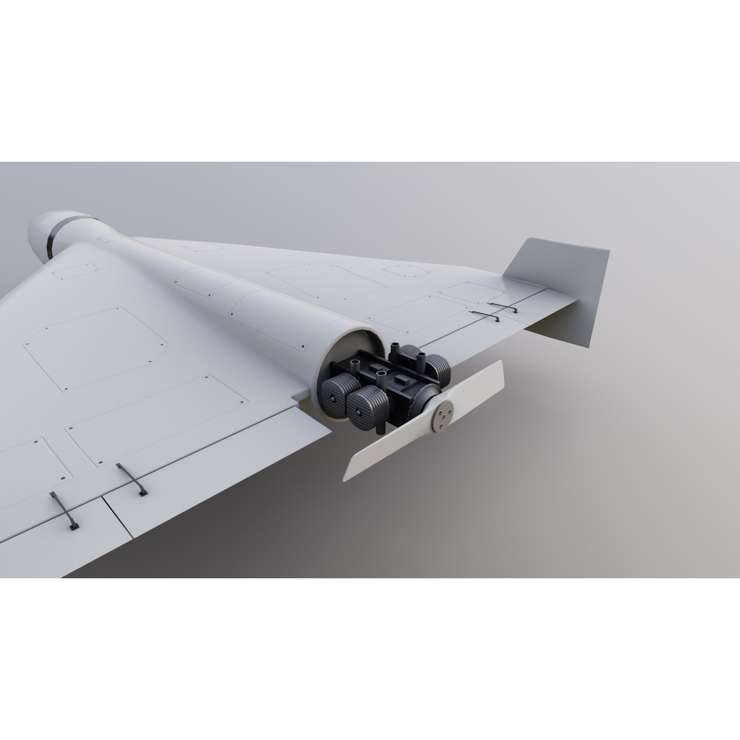 Shahed-136 Drone 3D Model – Low Poly Game Ready Asset, FBX, OBJ - View 17