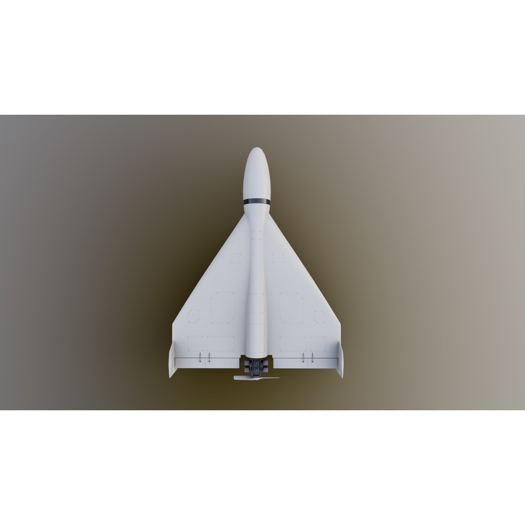 Shahed-136 Drone 3D Model – Low Poly Game Ready Asset, FBX, OBJ - View 19