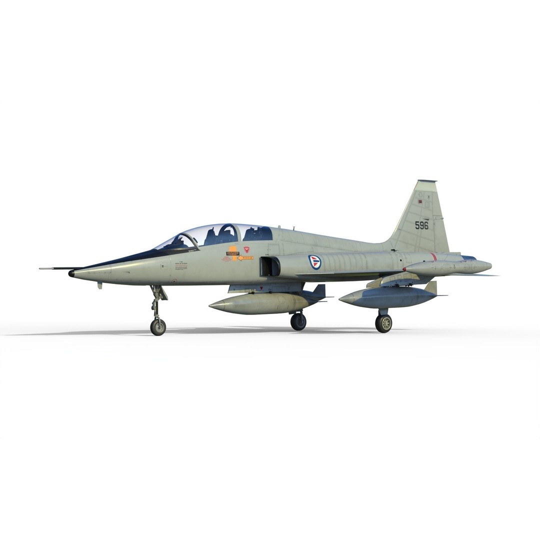 F-5B Freedom Fighter 3D Model – PBR Game-Ready Aircraft, FBX - View 10