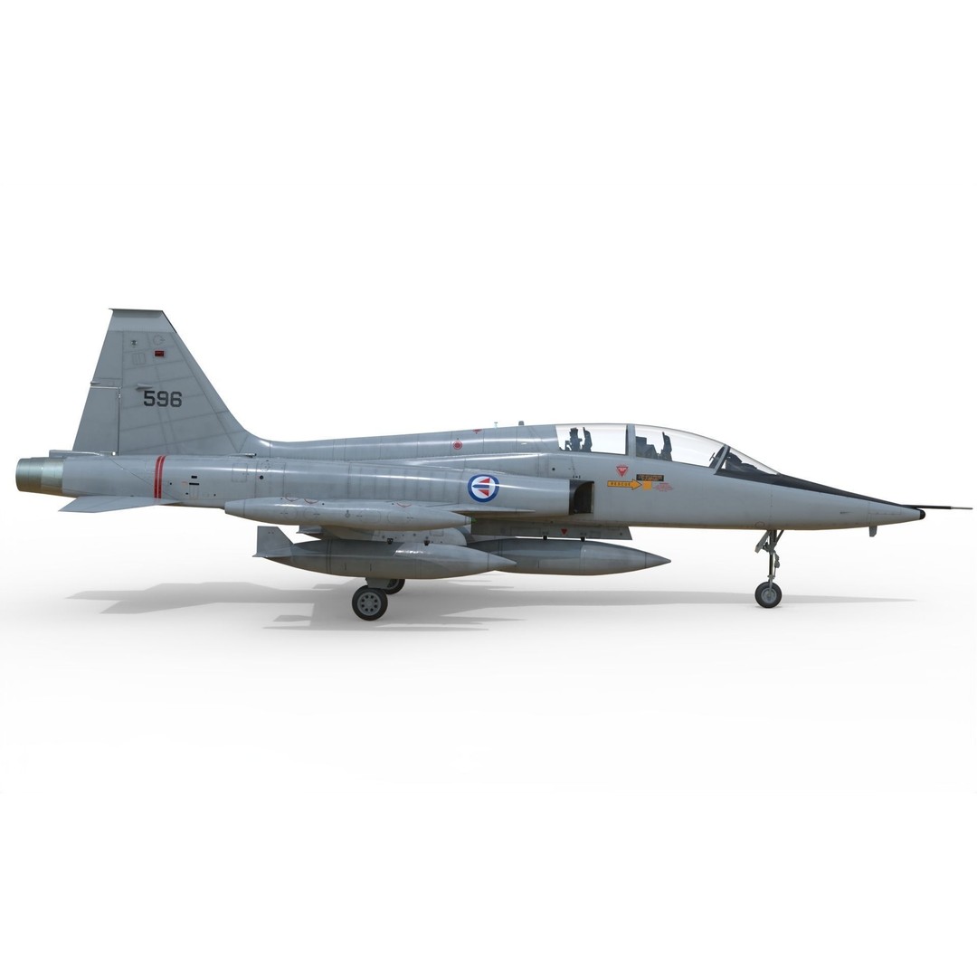 F-5B Freedom Fighter 3D Model – PBR Game-Ready Aircraft, FBX - View 11