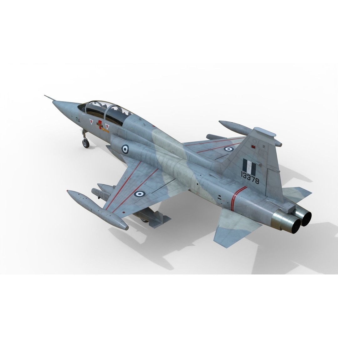 F-5B Freedom Fighter 3D Model – PBR Game-Ready Aircraft, FBX - View 12