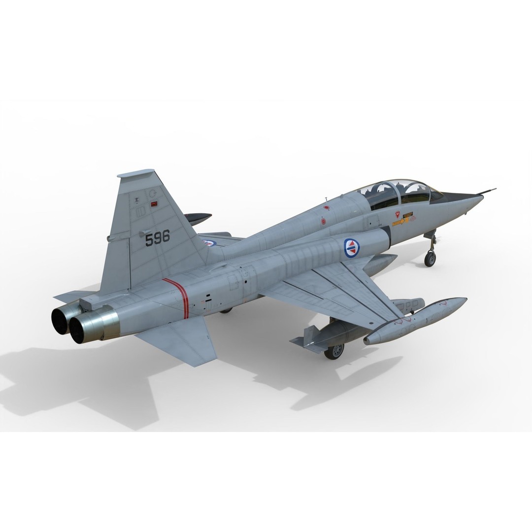 F-5B Freedom Fighter 3D Model – PBR Game-Ready Aircraft, FBX - View 13