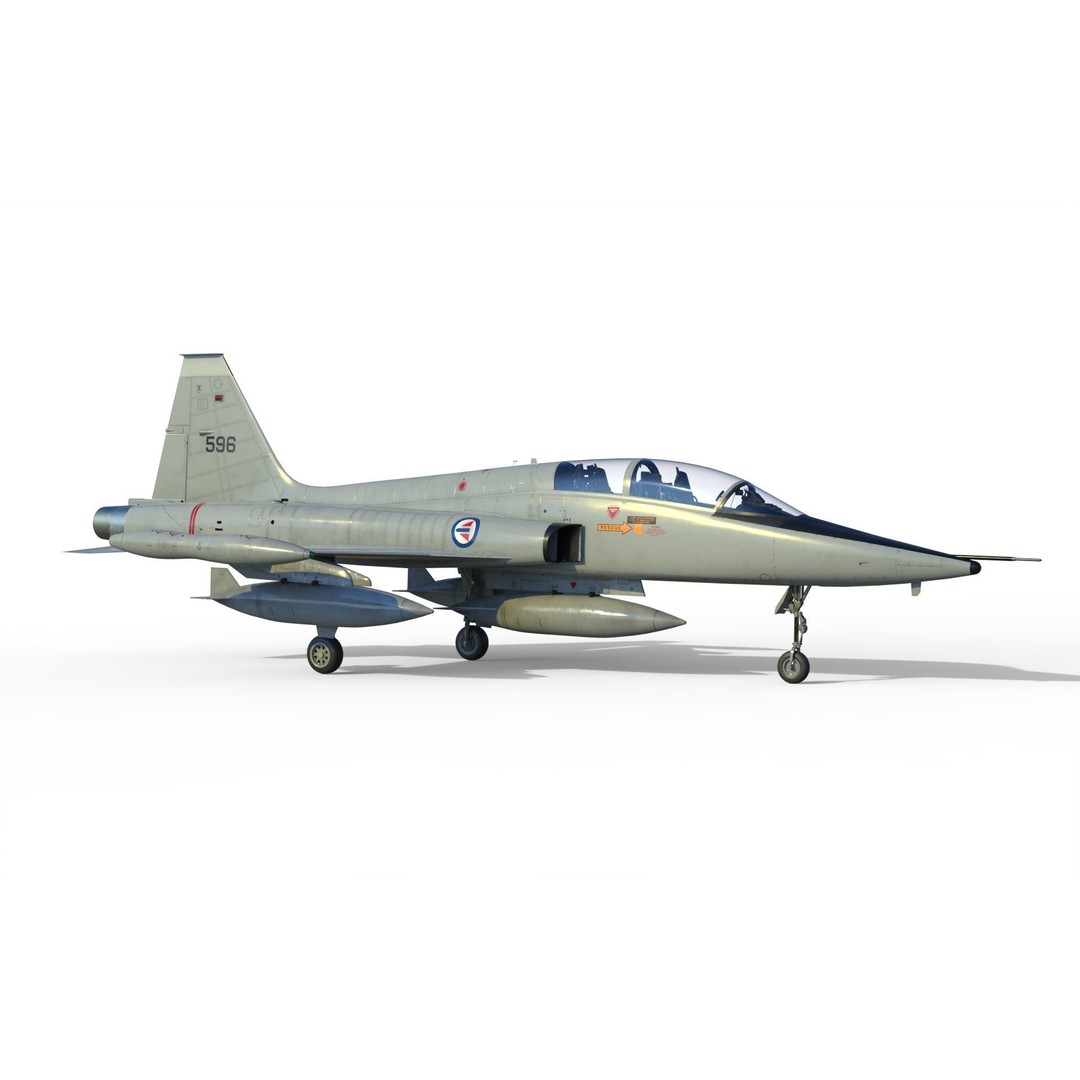 F-5B Freedom Fighter 3D Model – PBR Game-Ready Aircraft, FBX - View 14