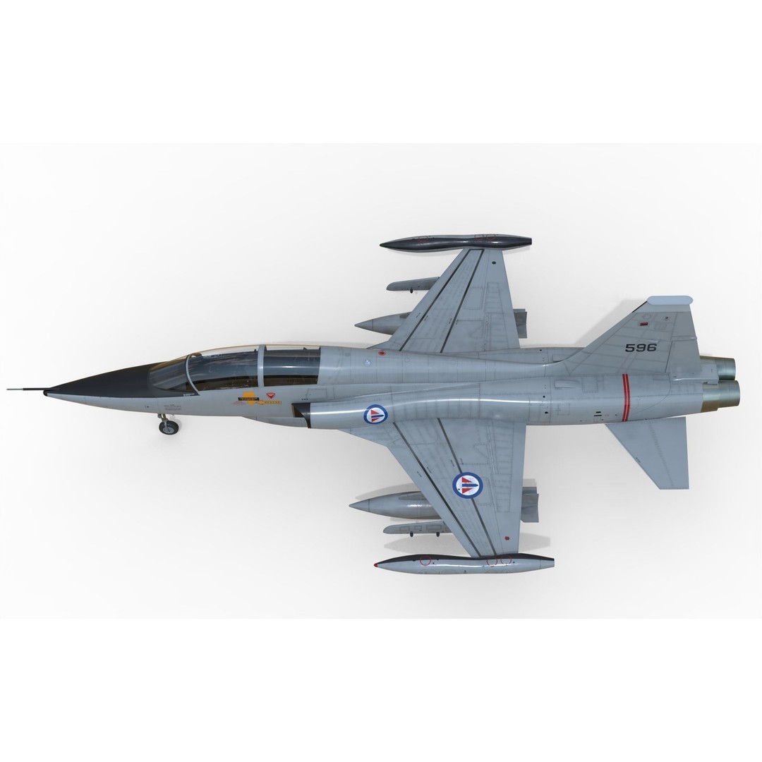 F-5B Freedom Fighter 3D Model – PBR Game-Ready Aircraft, FBX - View 18