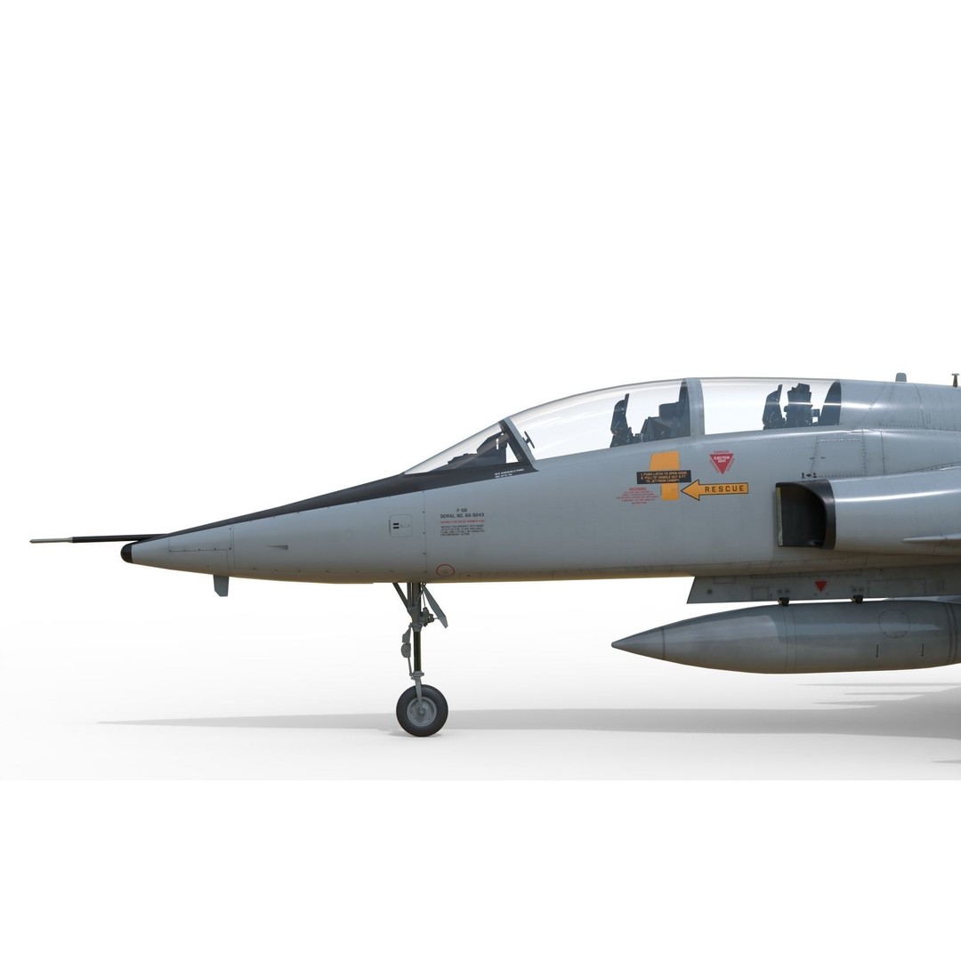 F-5B Freedom Fighter 3D Model – PBR Game-Ready Aircraft, FBX - View 19