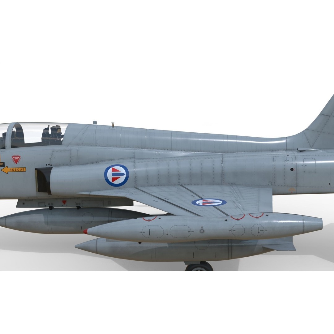 F-5B Freedom Fighter 3D Model – PBR Game-Ready Aircraft, FBX - View 20
