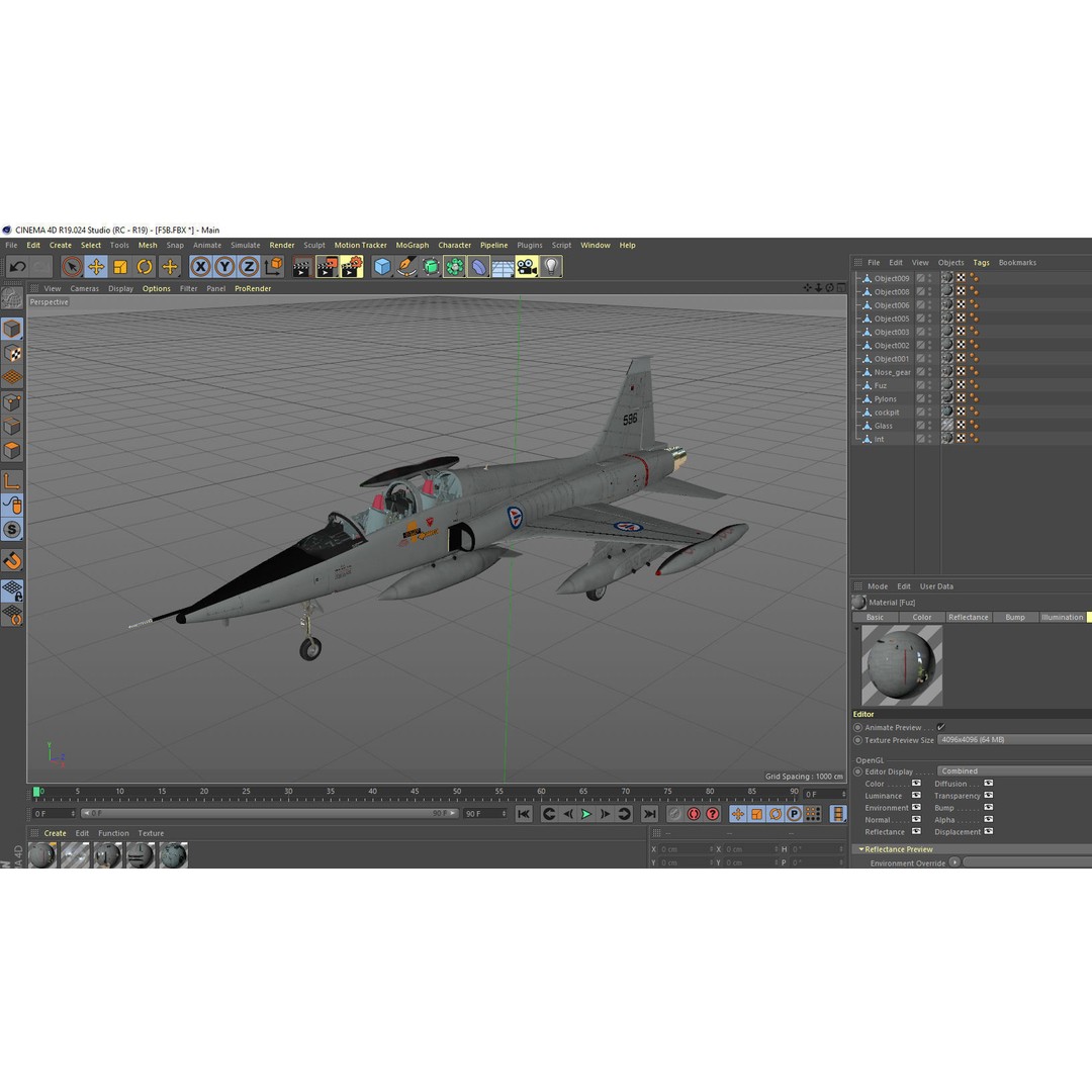 F-5B Freedom Fighter 3D Model – PBR Game-Ready Aircraft, FBX - View 23