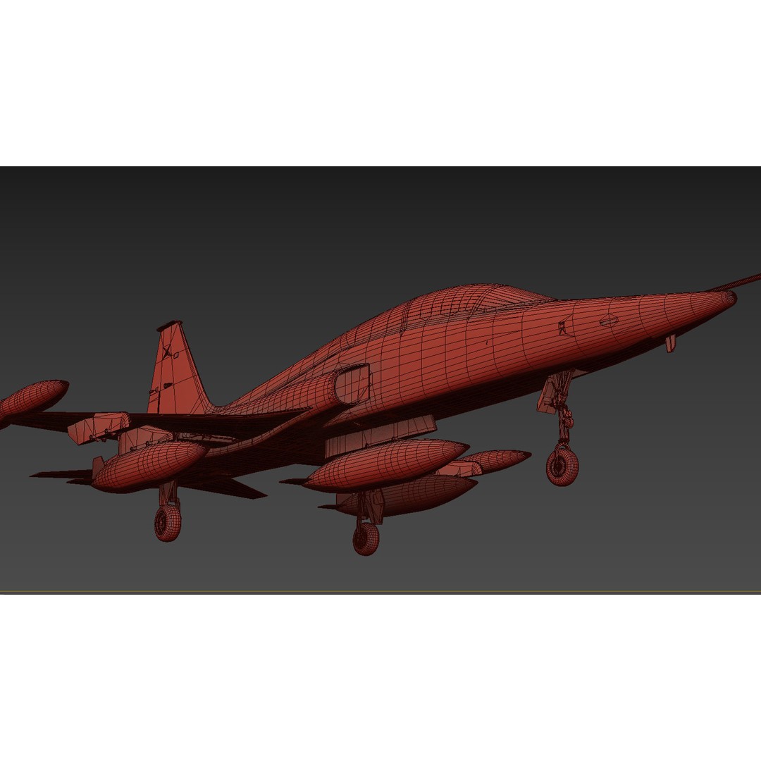 F-5B Freedom Fighter 3D Model – PBR Game-Ready Aircraft, FBX - View 27