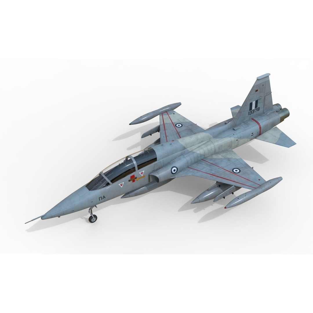 F-5B Freedom Fighter 3D Model – PBR Game-Ready Aircraft, FBX - View 4