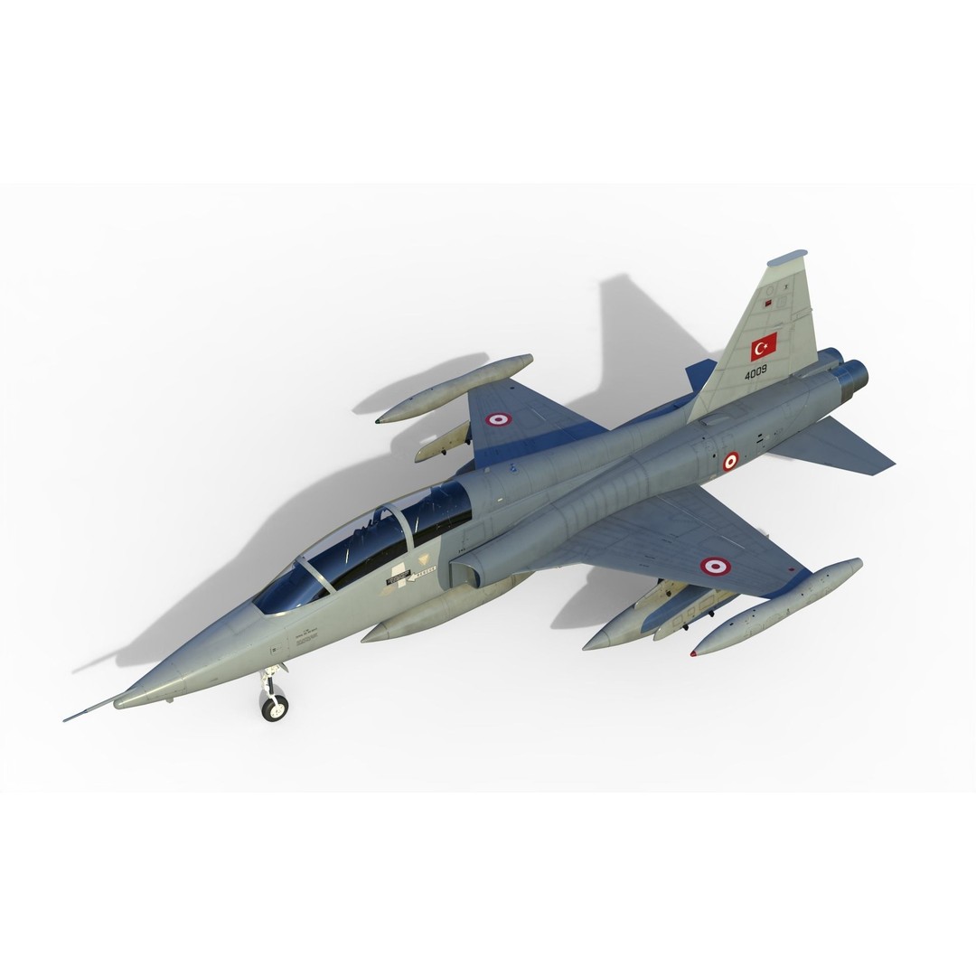 F-5B Freedom Fighter 3D Model – PBR Game-Ready Aircraft, FBX - View 5