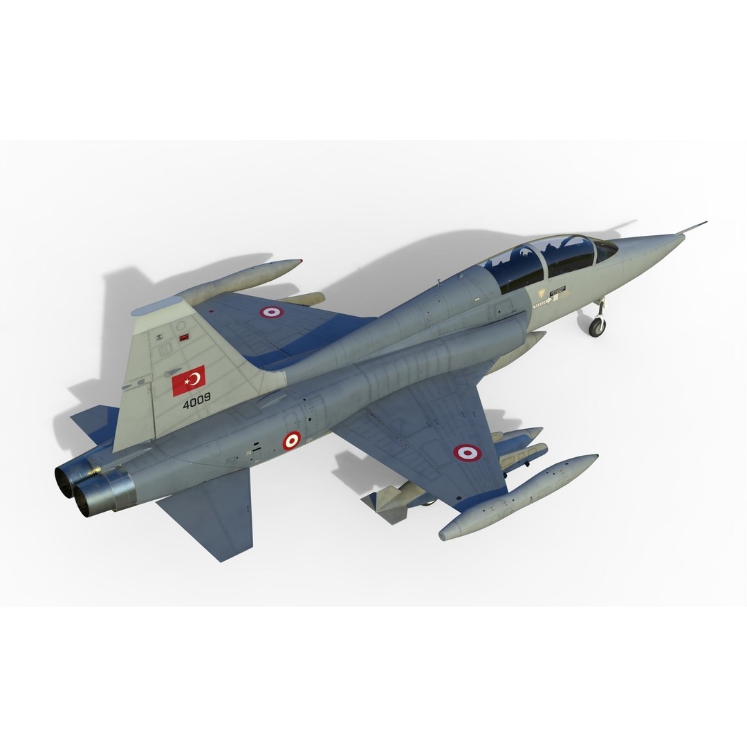 F-5B Freedom Fighter 3D Model – PBR Game-Ready Aircraft, FBX - View 6