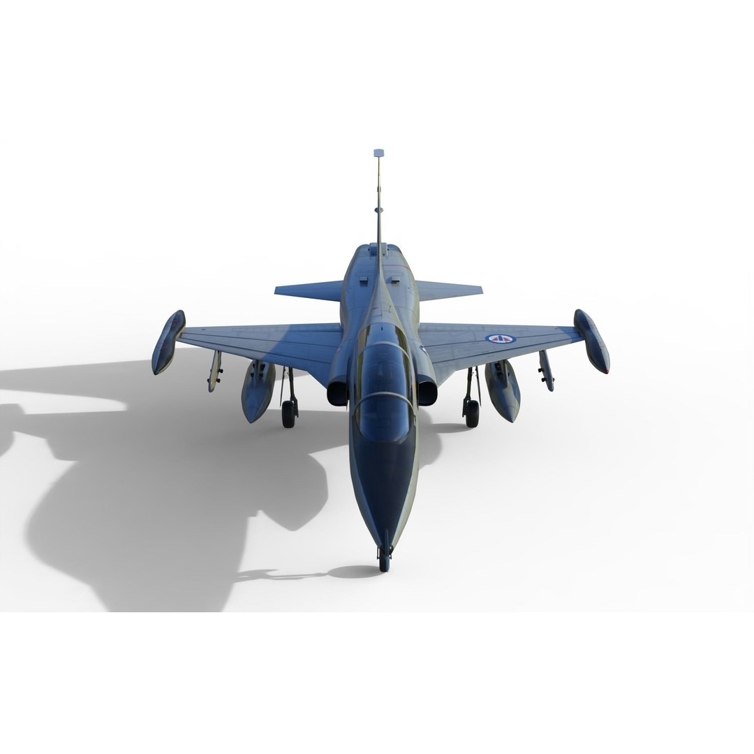 F-5B Freedom Fighter 3D Model – PBR Game-Ready Aircraft, FBX - View 8