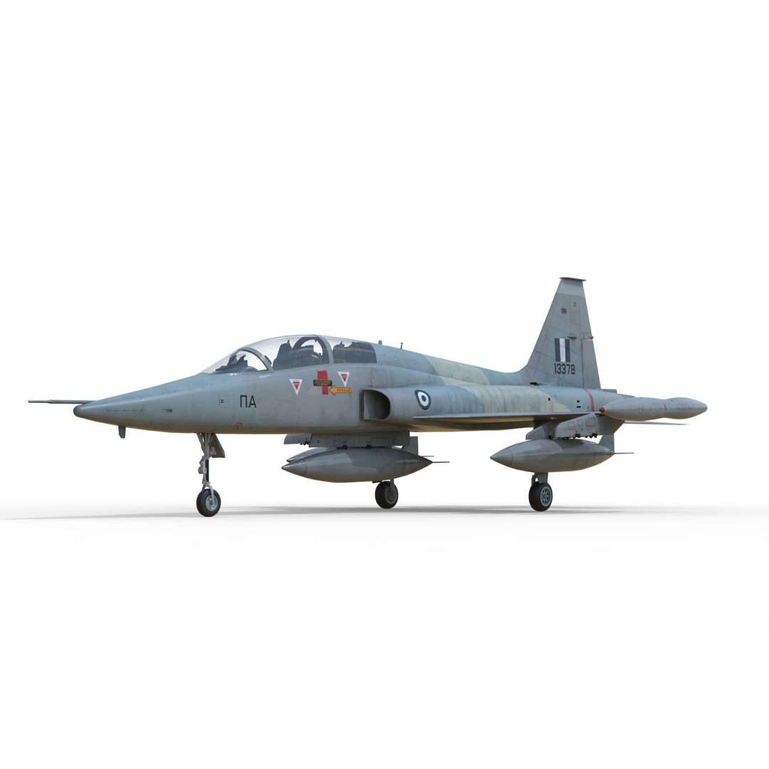F-5B Freedom Fighter 3D Model – PBR Game-Ready Aircraft, FBX - View 9